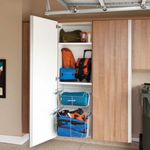 A Garage Cabinets With A Back In Upper Arlington