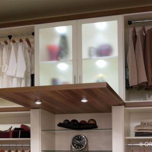 A Walk In Closet With A Back