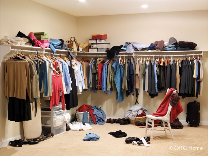 An Existing Unorganized Closet