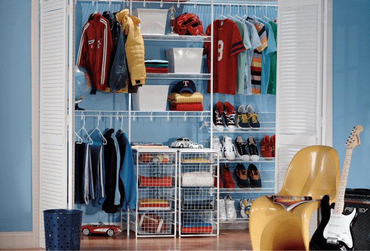 Wire shelving in a reach in closet Innovate Home Org Columbus