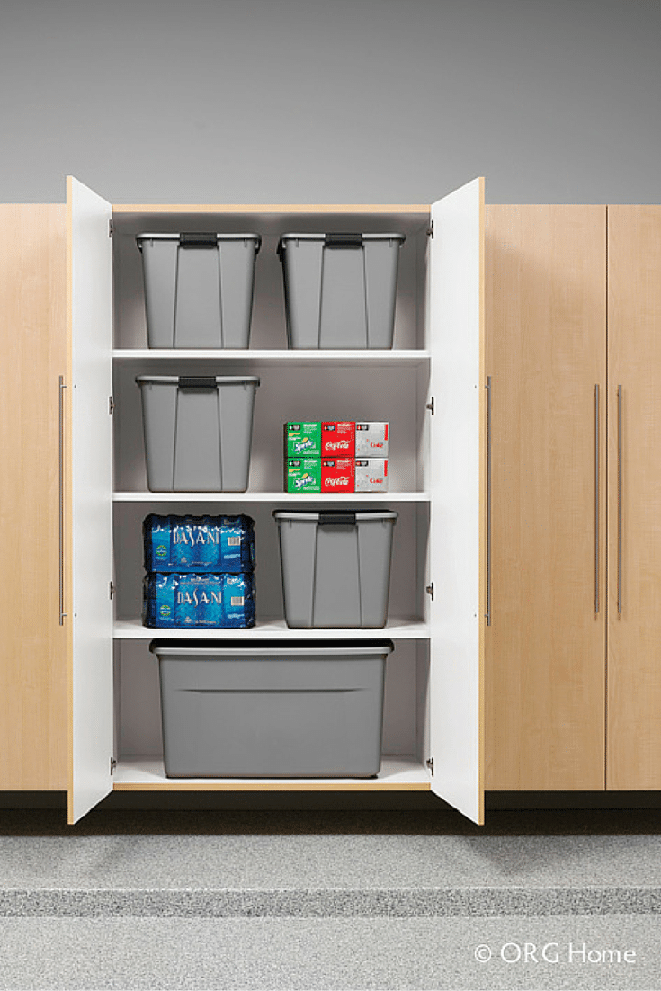 Garage cabinets with storage bins in Columbus