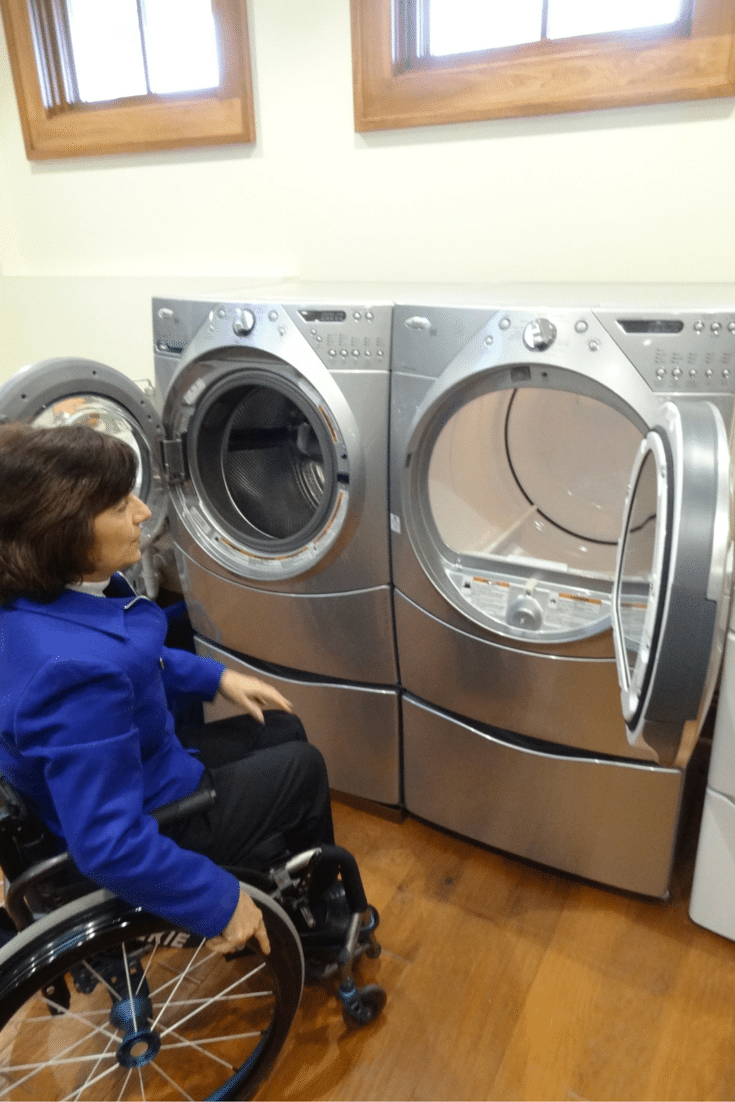 hinges set on the opposite sides of a washer and dryer for a universal design laundry room feature columbus ohio 