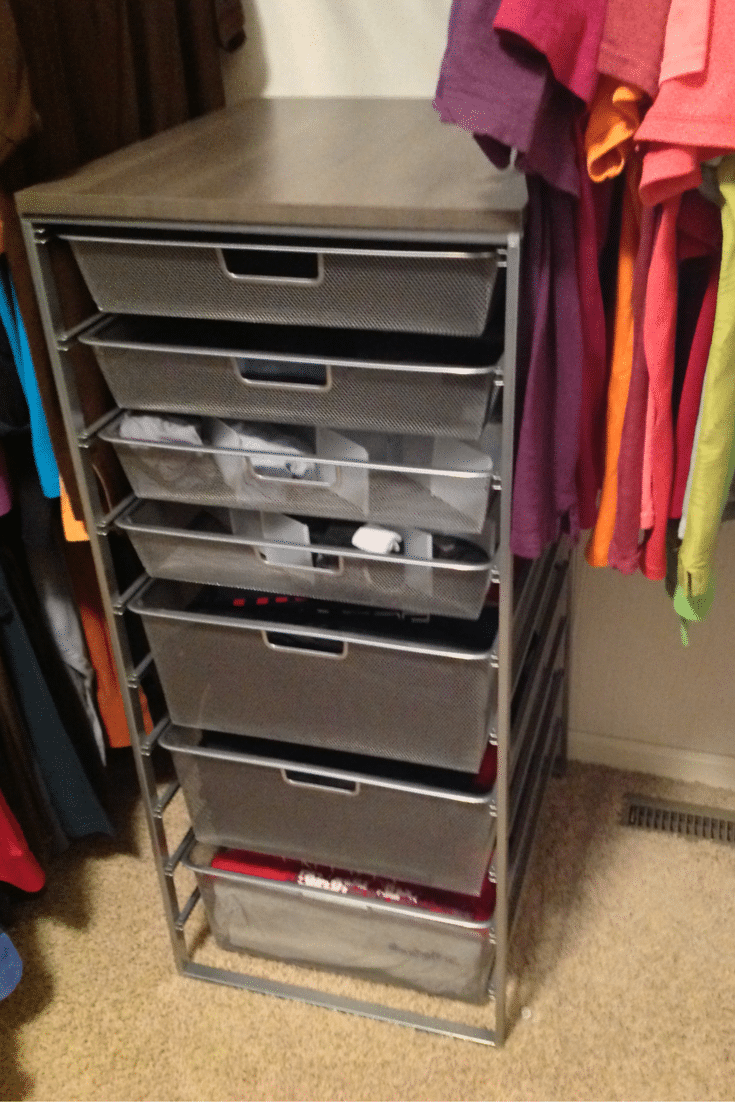 portable storage closet units elfa from the container store 