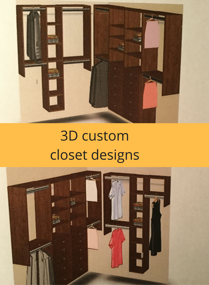 Columbus custom 3D closet design to combine two closet into one master closet @InnovateHomeOrg