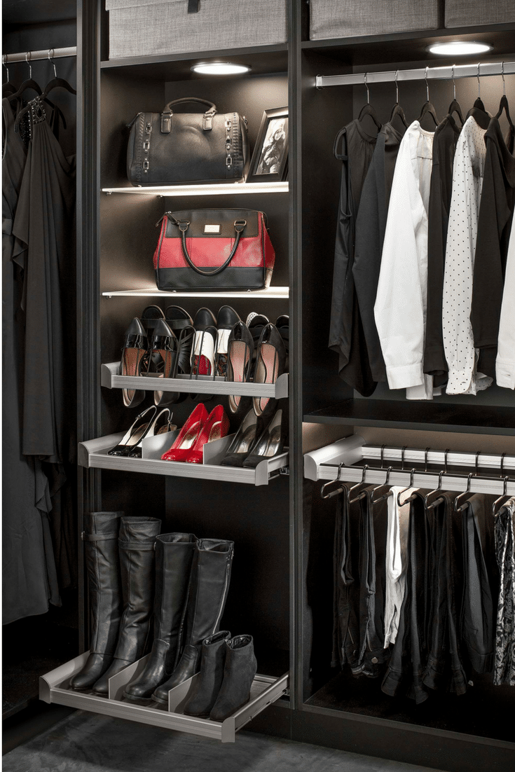 Shoe organizer systems for a custom closet in Columbus Ohio | Innovate Home Org 