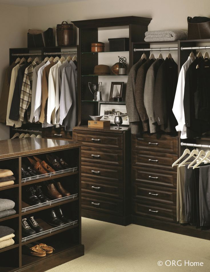 Wood closet organizer systems and laminate ones look very similar | Innovate Home Org Columbus Ohio 