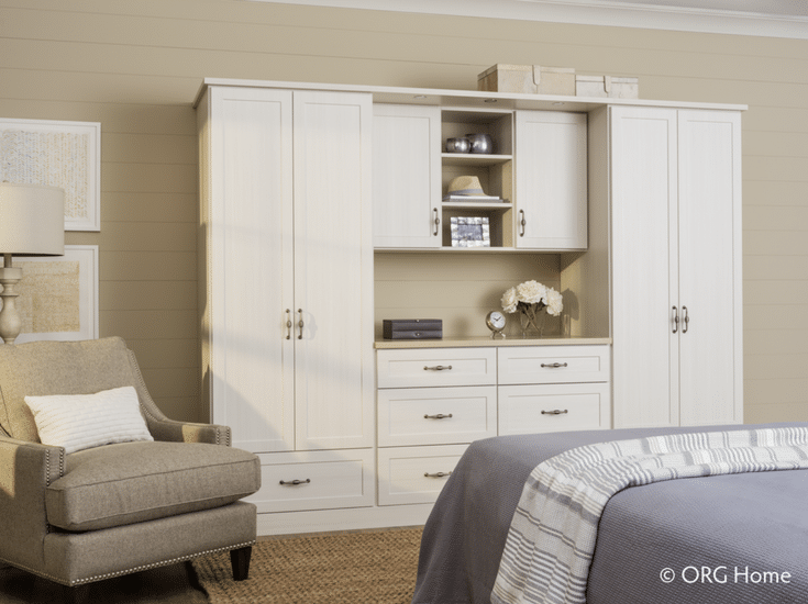 A floor mounted wardrobe closet for inside the bedroom storage - Innovate Home Org Columbus Ohio 