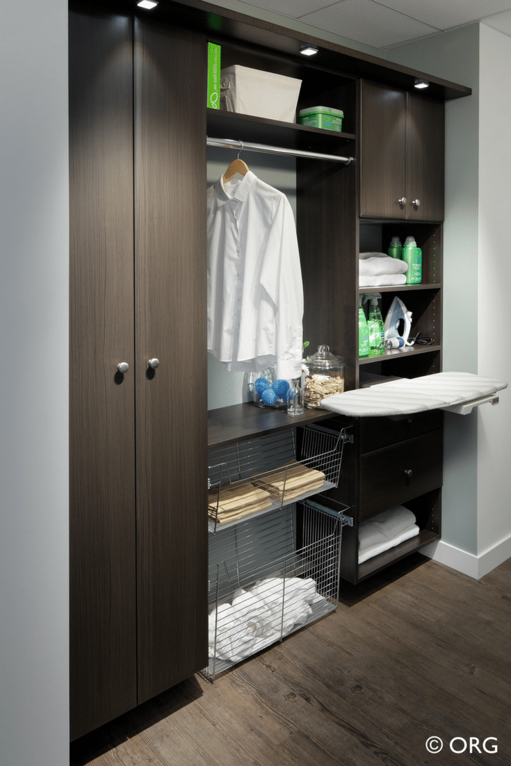 Fold out ironing board in a laundry room - Innovate Home Org Columbus Ohio 