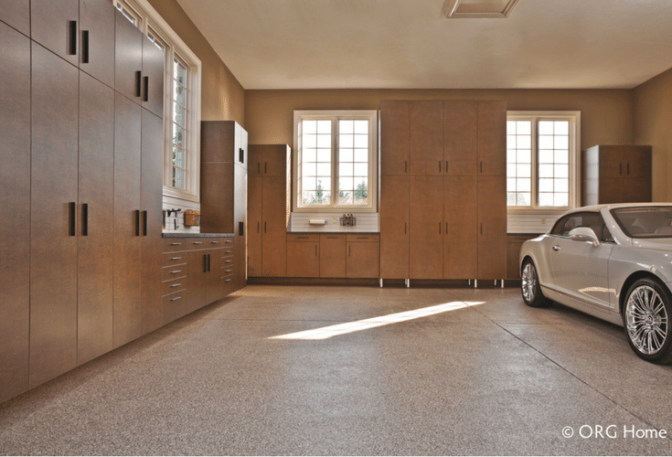 A new custom garage cabinetry project with an epoxy flooring system | Innovate Home Org Columbus Ohio