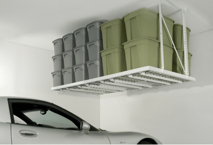 This overhead garage storage unit in a 96 x 48 size can help to create efficient storage when your garage is overflowing. | Innovate Home Org Columbus Ohio