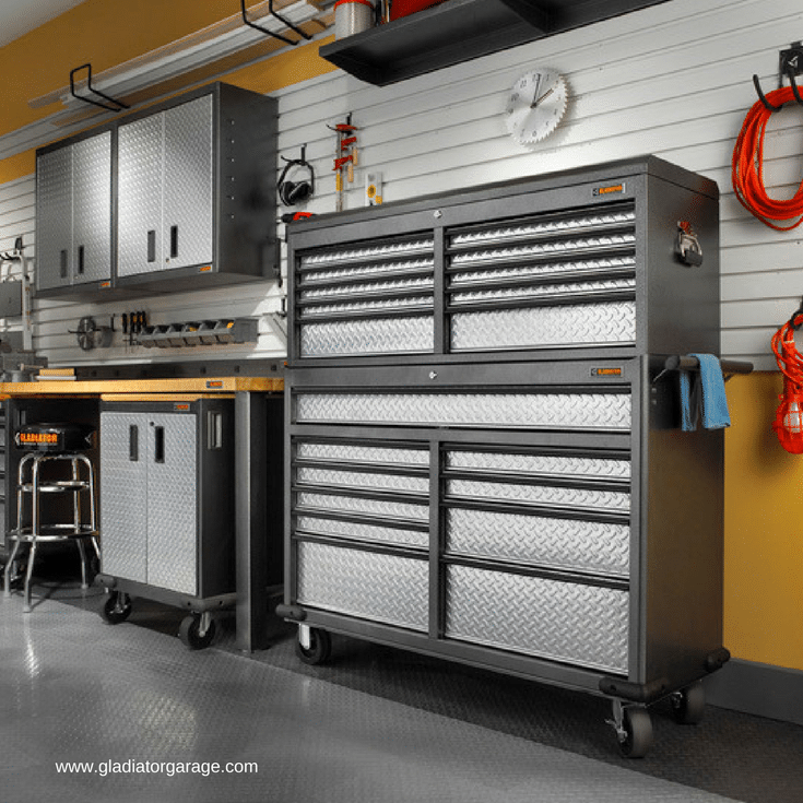 Rolling garage cart storage for convenient access to tools while working on a truck or car | Innovate Home Org Dublin Ohio 