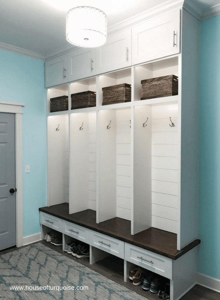 Mudroom Storage Cabinets My New Organized Mudroom The Sunny