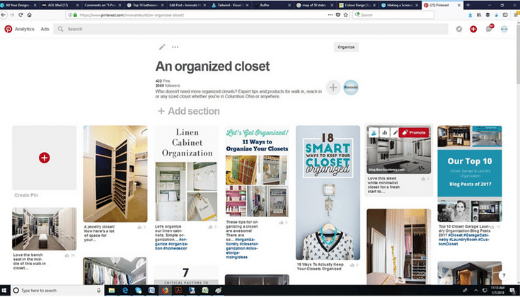 Pinterest Account Innovate Home Org and Innovate Building Solutions | Columbus Ohio #CustomClosets #CustomCloset