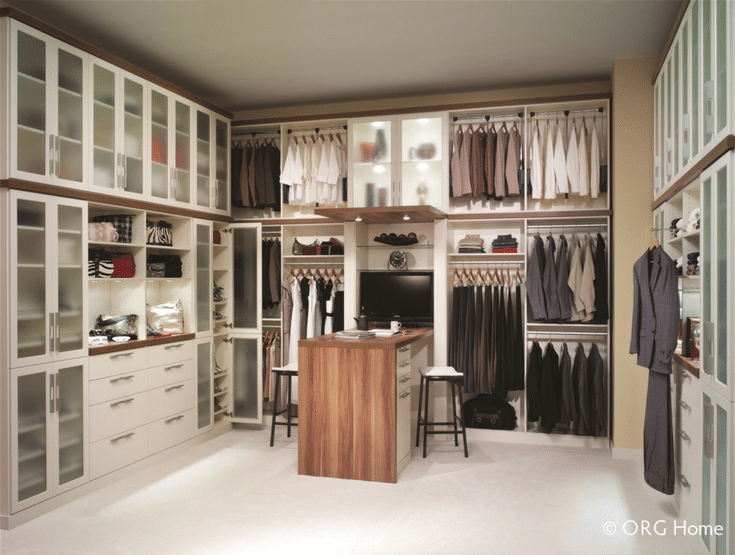 Closet Cabinetry | Innovate Home Org | #ClosedCabinets #ClosetStorage #ShoeStorage