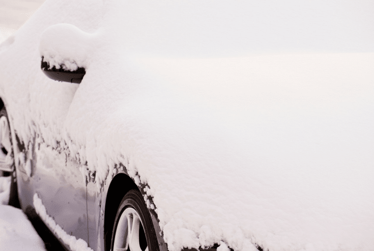 Car in the Snow | Innovate Home Org | #ColumbusSnow #GarageStorage #CarGarage