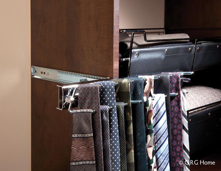 12 Sliding Belt & Tie Rack –