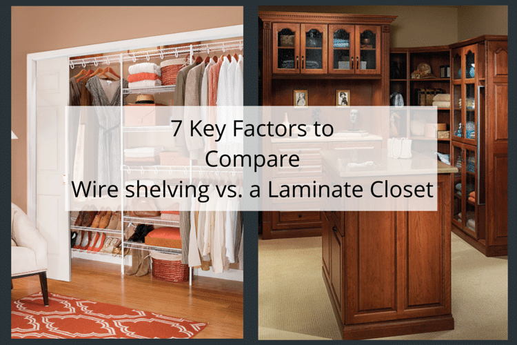 Wire Shelving and Wood Shelving Closet