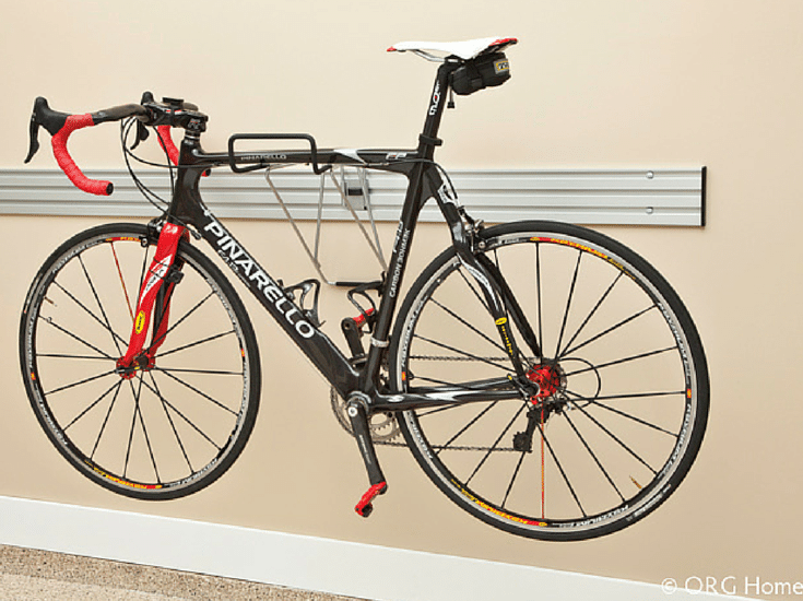 Storage wall system to hold a bike in Columbus Ohio 