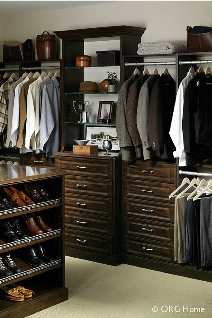 Top shelf in a walk in closet for additional storage