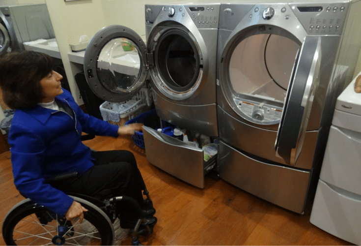 washer and dryer for universal design laundry room set 17 inch up from the floor 