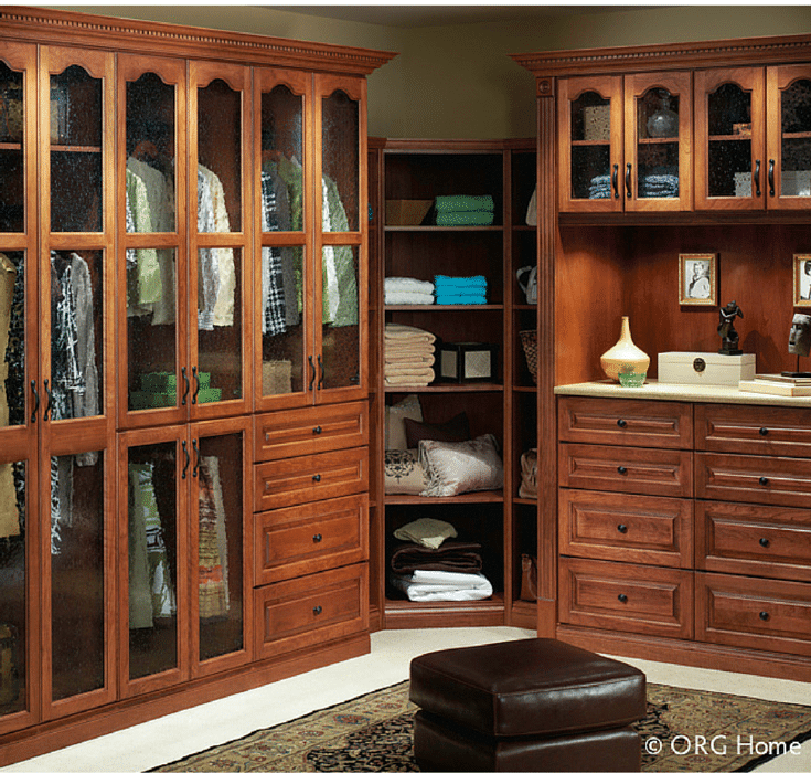 Cabinet grade floor mounted closet system in Upper Arlington Ohio
