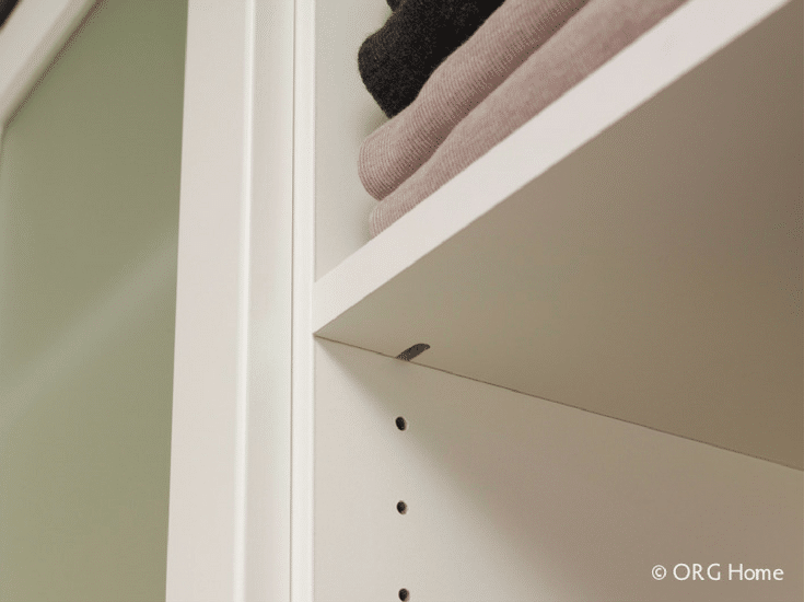 Adjustable shelving in a closet in Columbus Ohio