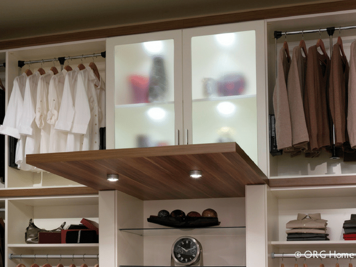 LED lighting in a custom closet in Columbus Ohio 