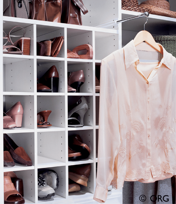 Shoe cubbies in an Ohio closet organizer system