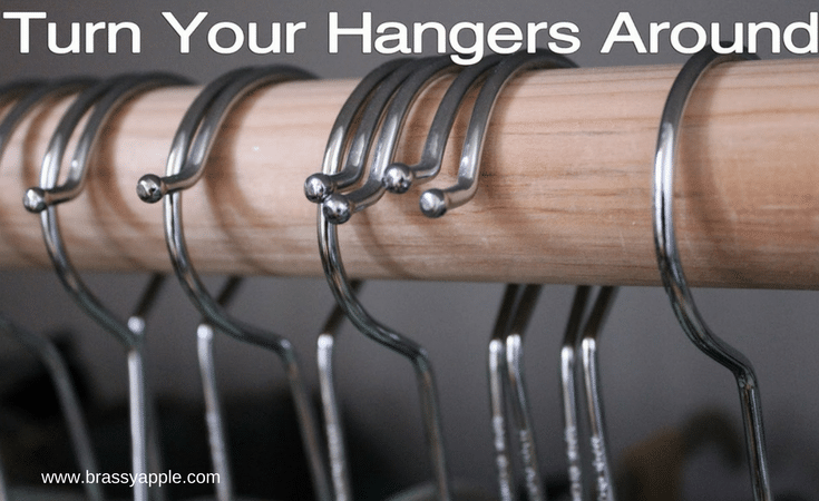 Turning hangers arounds for organization in a closet - Innovate Home Org Columbus