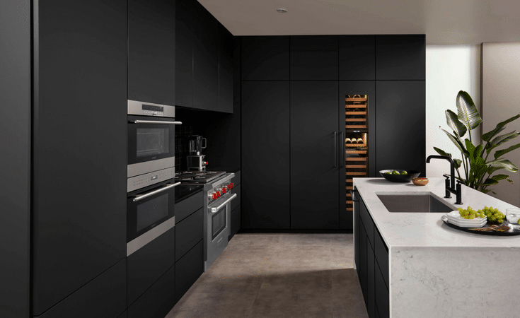 Black Laminate Kitchen Using Nanotechnology To Eliminate