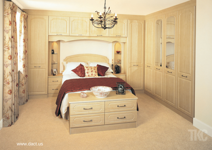 Custom fit wardrobe designed around a bedroom set | Innovate Home Org Columbus Ohio