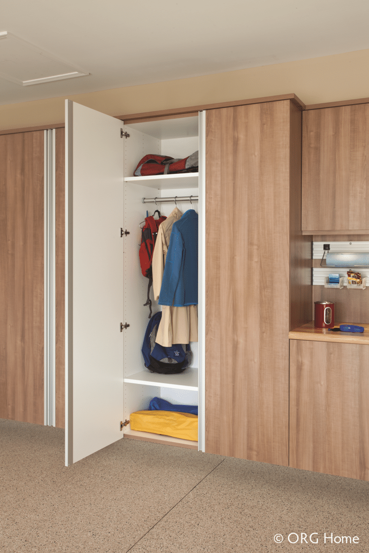 Garage shelves with doors