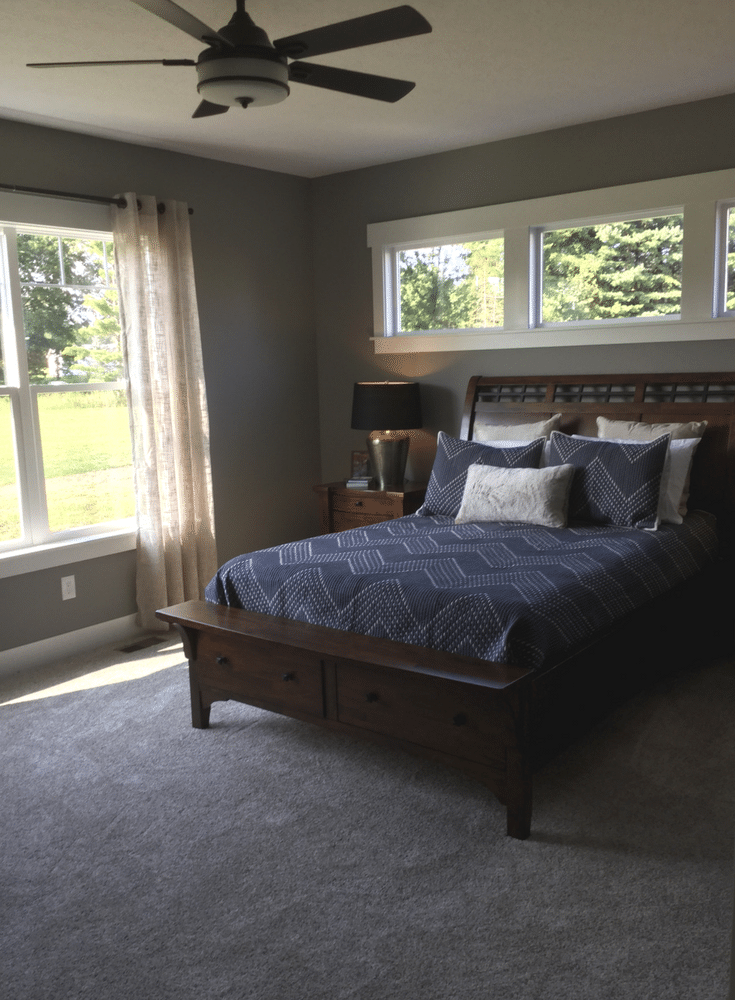 Large windows in a baby boomer empty nester home in Columbus Ohio