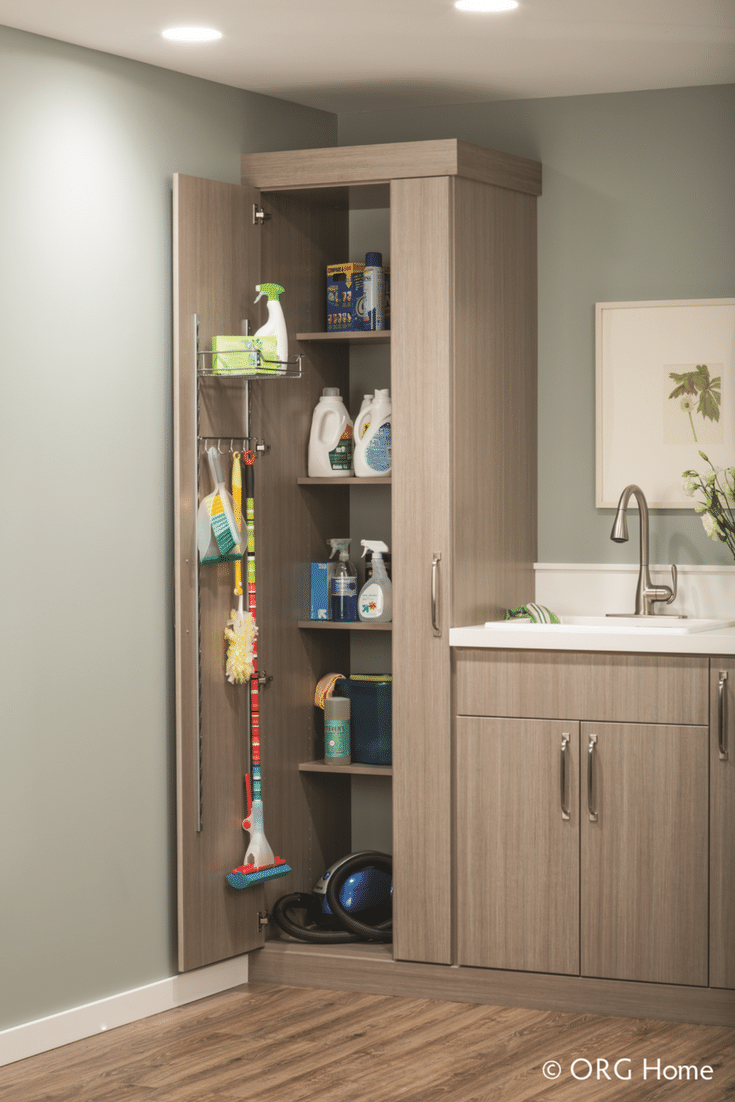 Laundry room storage cabinets for cleaning supplies - Innovate Home Org  Columbus Ohio - Innovate Home Org