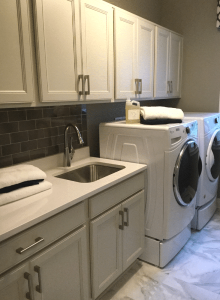 7 Columbus laundry room storage zones – cabinet and shelving ideas