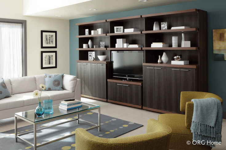 Entertainment Center for Loft Storage | Innovate Home Org | Columbus | #ColumbusLiving #LoftStorage #EntertainmentStorage