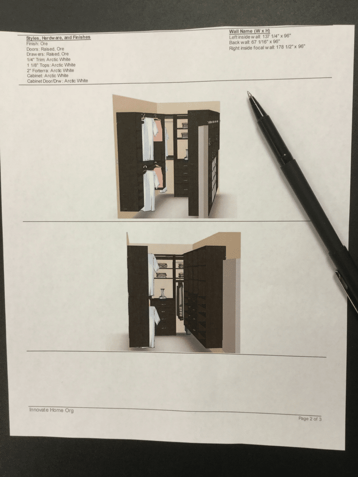 3D design for closet | Innovate Home Org | #3DDesign #WalkInCloset #ClosetDesign #ClosetConsultation