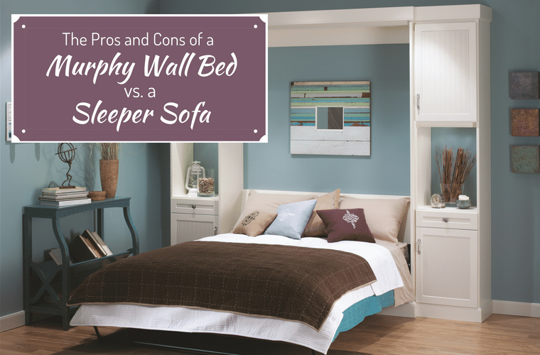 The pros and cons of a murphy wall bed vs. a sleeper sofa | Innovate Home Org | #MurphyBed #SleeperSofa #WallBed