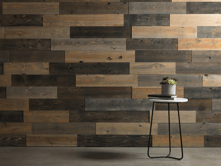 Feature wall with reclaimed wood for a closet | Innovate Home Org | #FeatureWalls #DecorativeWalls #ClosetStorage