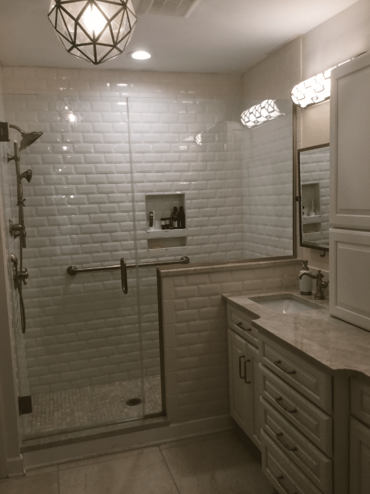 Remodeled master bathroom | Innovate Home Org  | Columbus, Ohio | #BathroomRemodel #ShowerPanels #ColumbusBathrooms