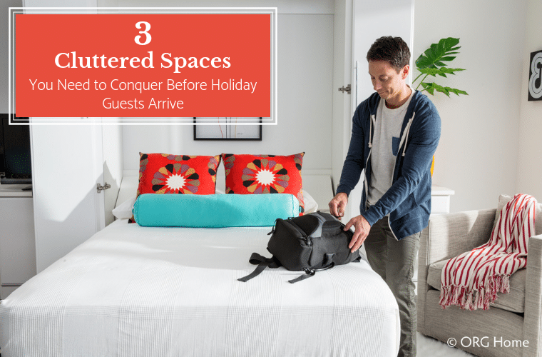 3 cluttered spaces you need to conquer before holiday guests arrive | Innovate Home Org | Columbus, Ohio | #MudroomStorage #EntrywayStorage #PantryStorage #MurphyBed