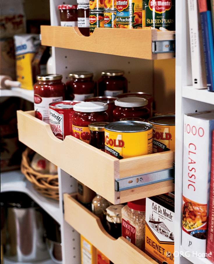 Scoop drawers for Pantry Storage | Innovate Home Org | #ScoopDrawer #PantryStorage #StorageOptions