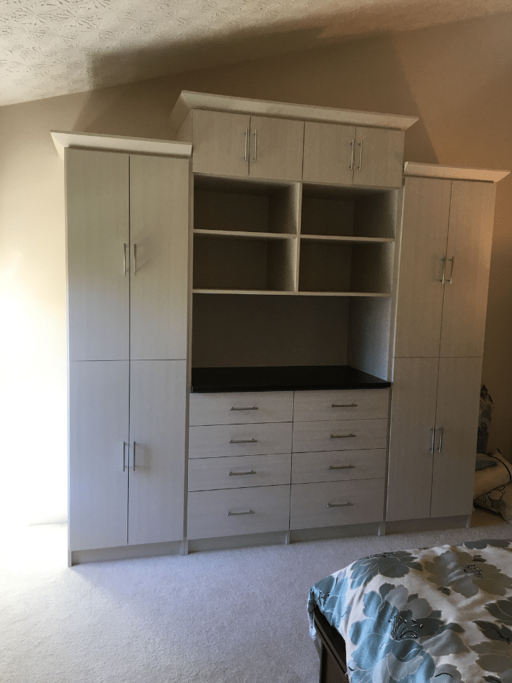 Wardrobe closet in a westerville columbus home | Innovate Home Org | #Wardobe #WardobeStorage #ClosetStorage #OrganizationStorage