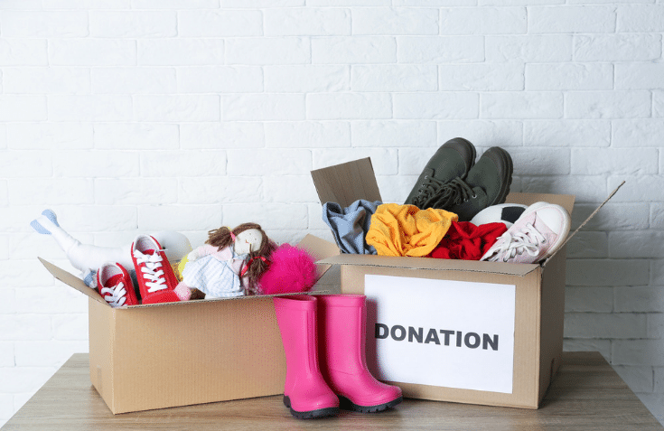 Shoe donations for an organized closet Columbus | Innovate Home Org | #ShoeDonations  #ShoeStorage #OrganizedCloset