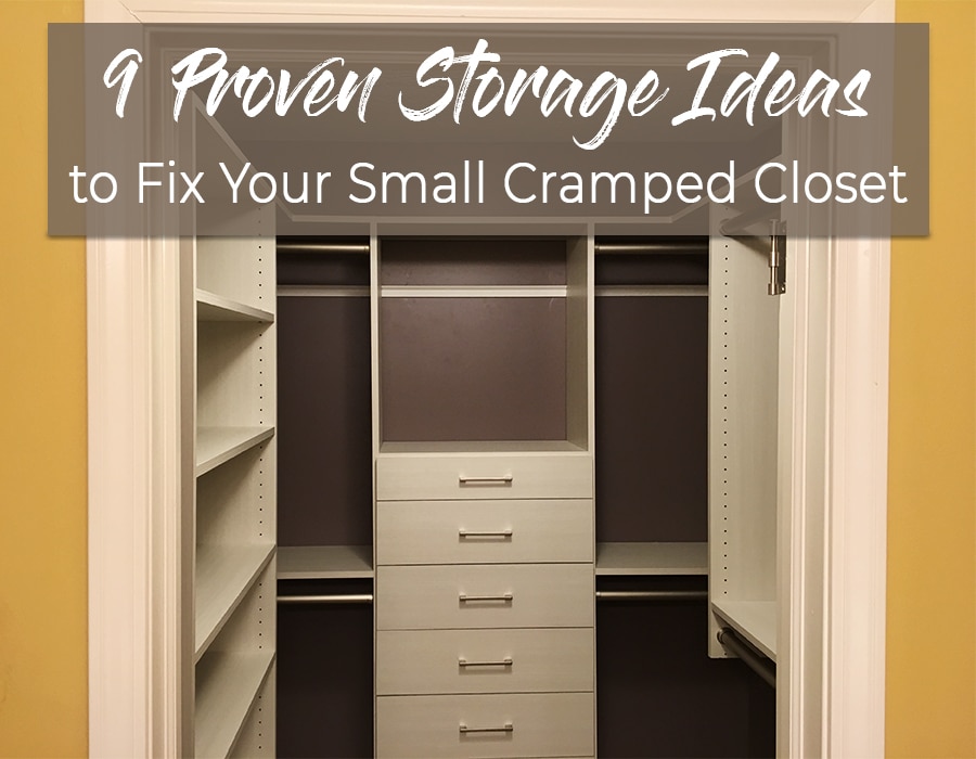 Storage ideas to fix a small cramped closet Columbus Ohio