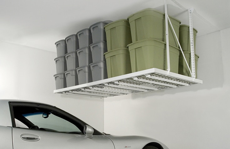 Garage-storage-1-4-foot-x-8-foot-overhead-ceiling-storage-Columbus | Innovate Home Org | Columbus Garage  | #Garage #Storage #CeilingStorage #OverheadStorage