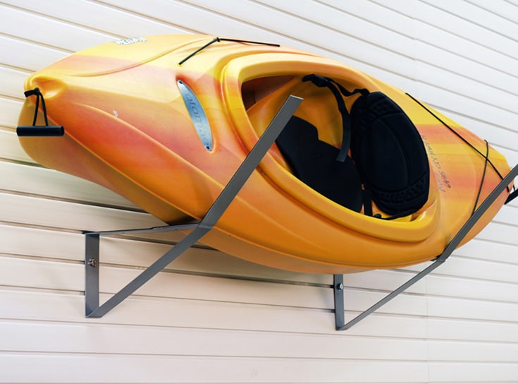 Garage storage kayak storage in a Columbus Ohio garage | Innovate Home Org | #Garagestorage #KayakStorage #StorageSystems #ColumbusGarage