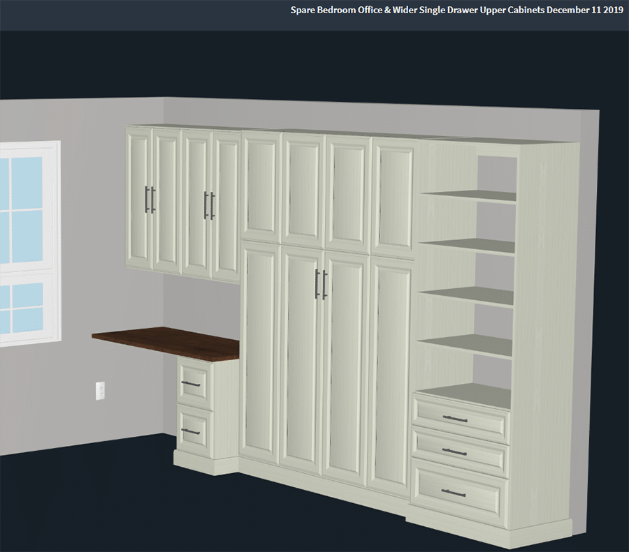 3D Design of Murphy Bed and Home Office Desk Columbus Ohio | Innovate Home Org | #MurphyBed #HomeOffice #Design 
