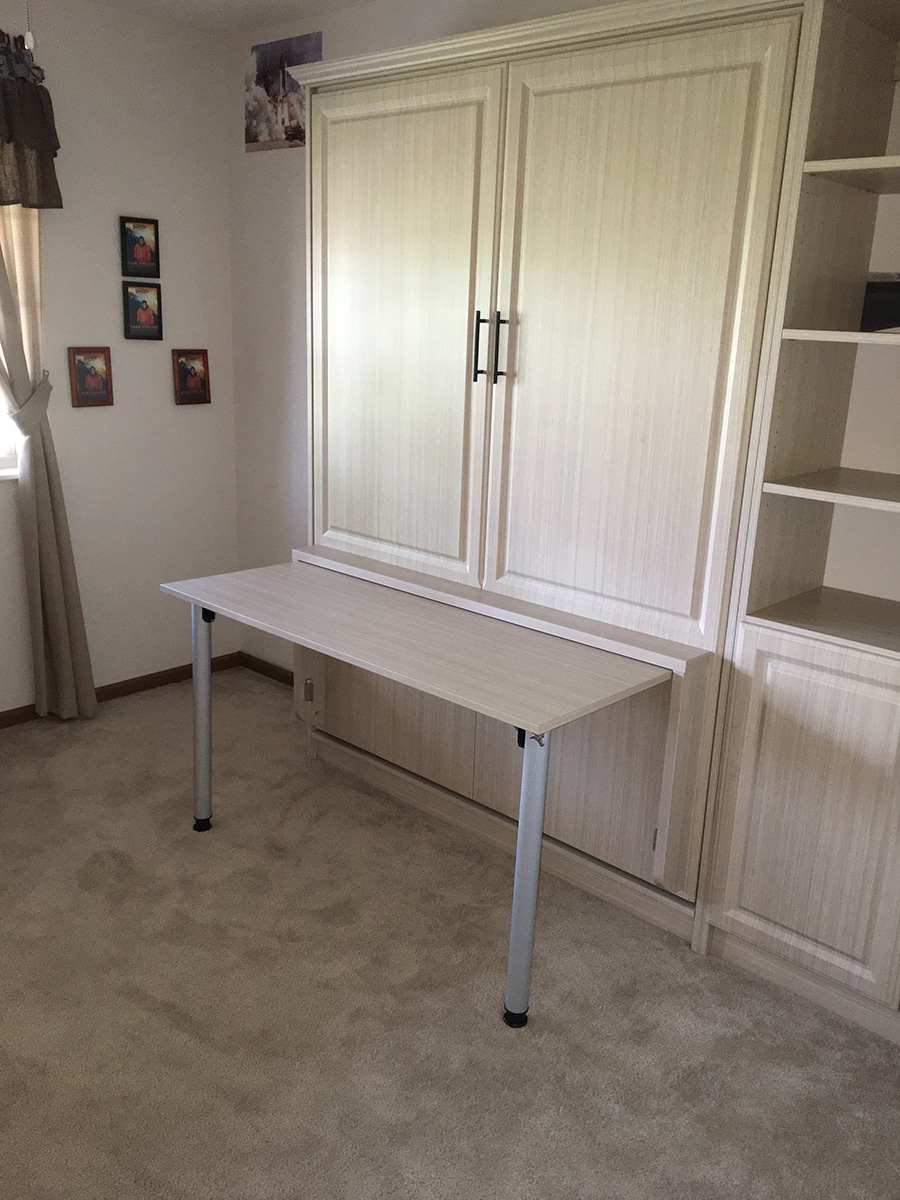 murphy desk bed Reynoldsburg Columbus Ohio suburb | Innovate Home Org  | #Murphybed #DeskBed #WallBed #SpareBedroom