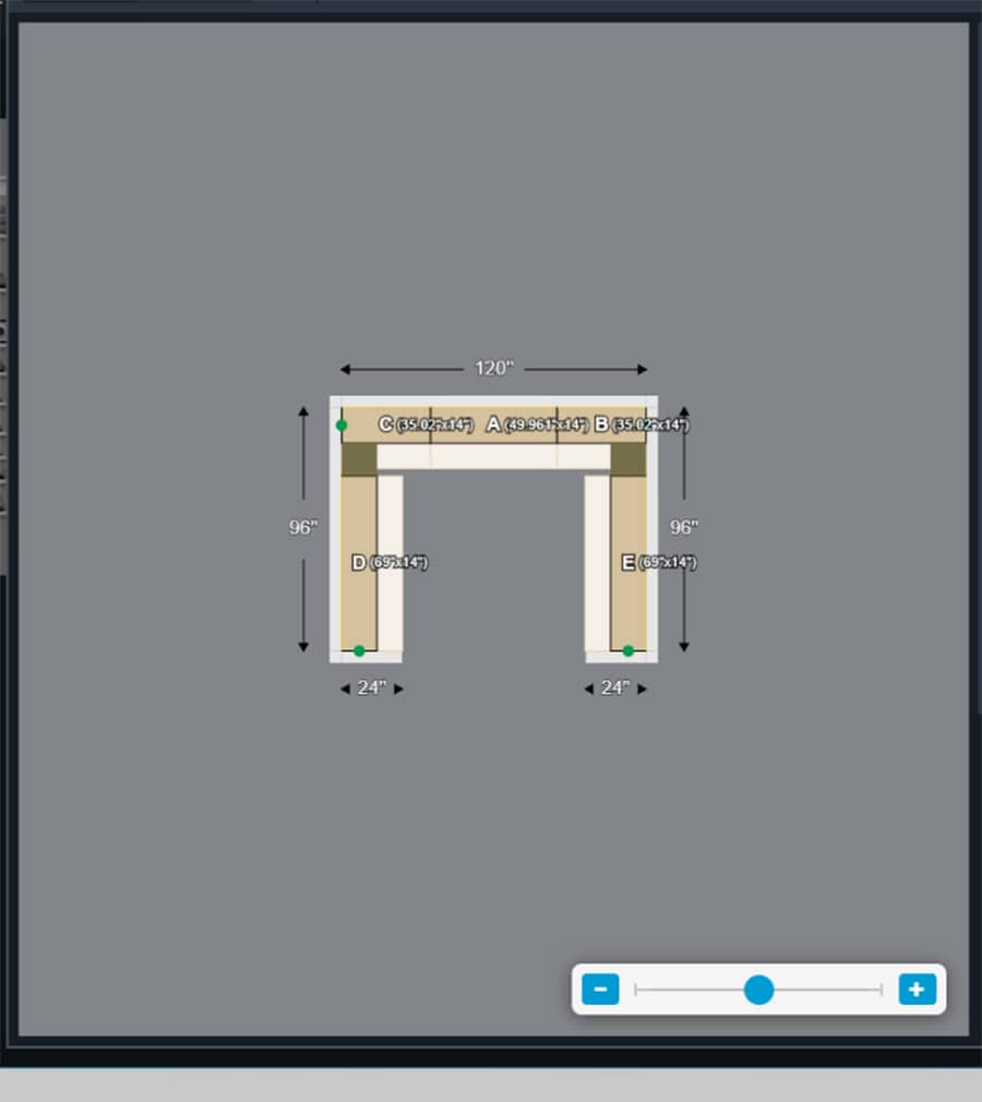 Floor plan base example custom installed walk in closet pricing example | Innovate Home Org | #CustomInstall #ClosetInstall #CustomOrganization #FloorPan